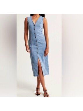 Sleeveless Denim Mini Dress